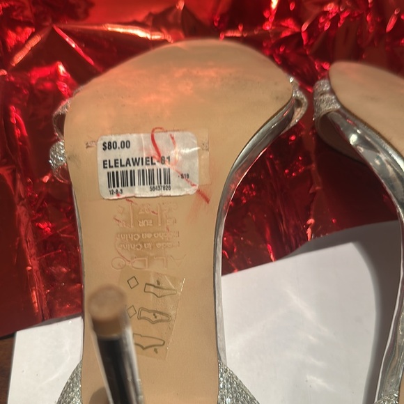 Aldo Elelawiel-81 High Heel 3”, Shiny Silver, Metallic Silver Heel,NWT. Size 6.5 - Picture 5 of 7